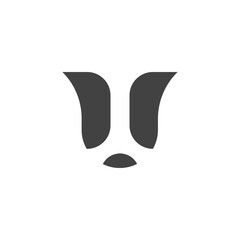 Flat Dog Logo. For modern Business company brand logo design vector illustration.
