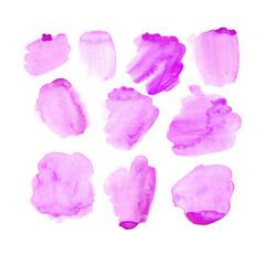 watercolor blots, streaks, splashes, spots. abstract paint strokes. texture.