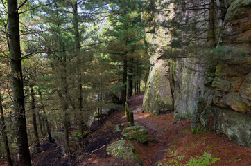 hiking trail through castle mound