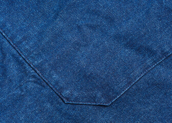 Plakat Dark blue jeans denim texture fabric textile background.