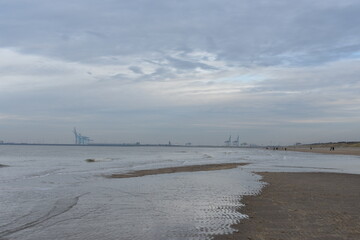 Strandpromenade in Belgien