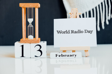 World Radio Day of winter month calendar february