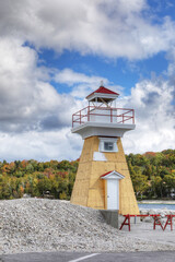 Vertical of Lion's Head Lighthouse in Ontario, Canada