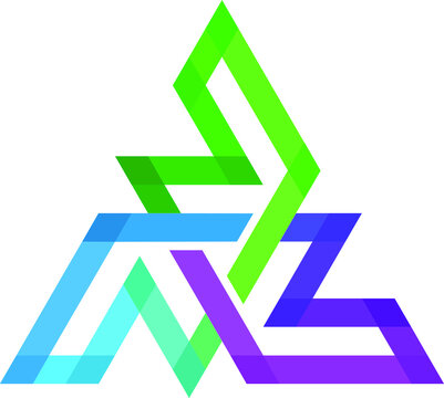 JNL letter monogram logo, colorful logo template