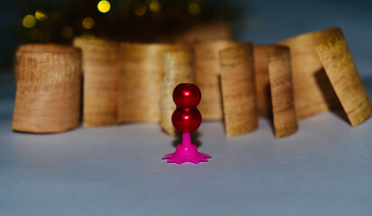 red and pink plastic objects