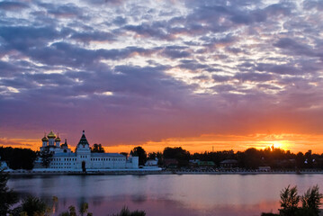 Kostroma. Ipatievsky monastery in twilight