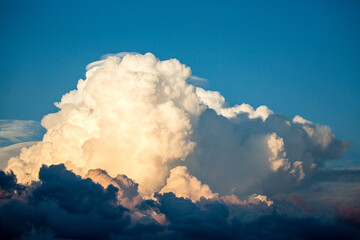 cumulus clouds looking threatening in summer