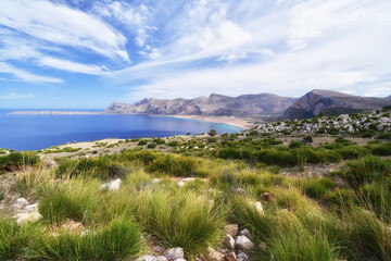 Panorama from Mount Cofano towards Macari