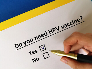 One person is answering question about vaccines. She needs HPV vaccine.