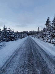 road in the snow
