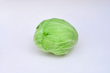 Fototapeta premium Fresh cabbage isolated on white background