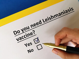 One person is answering question about vaccines. He needs leishmaniasis vaccine.