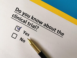 One person is answering question about vaccines. He knows about the clinical trial.