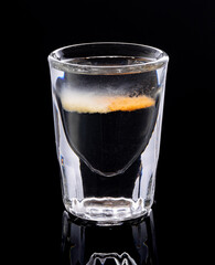 alcoholic cocktail for bar on black background