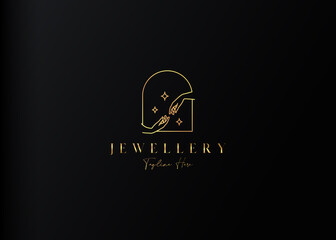 Aesthetic hand botanic logo design template