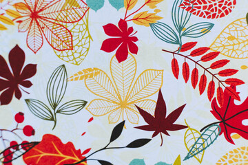 Motif floral couleurs rétro sur papier - Arrière plan design graphique