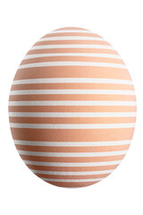 Large picture of an isolated easter egg with a stripes pattern.