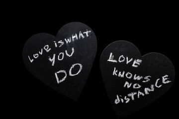 heart on blackboard