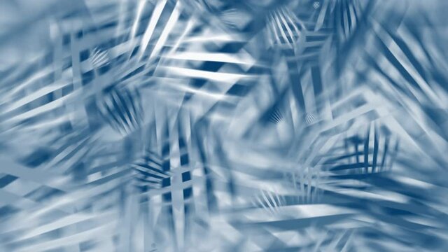2d animation blue background with spray of white rectangular woven braided