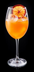 alcoholic cocktail for bar on black background