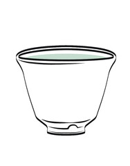 asian tea cup  glass, isolated, cup, drink, white, empty, transparent, water, plastic, object, clear, clean, beverage, container, disposable, food, alcohol, liquid, blank, single, nobody, coffee,