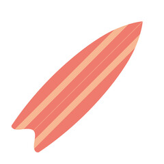 travel vacations surfboard isolated vector icon