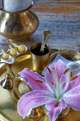 Accessories for worship in the Hindu temple.