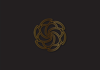 Geometric Luxury logo template gold color,modern, minimalis design