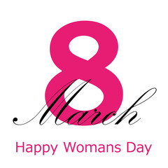 8 march happy womens day, vector art illustration.
