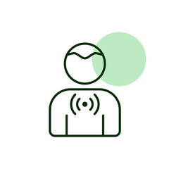 Novel Coronavirus symptoms sore throat vector icon