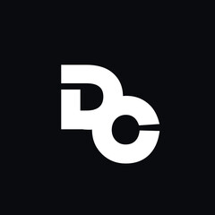 Letter D C Logo Design Vector Illustration.