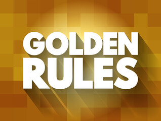 Golden Rules text quote, concept background