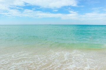 blue sea and the beach in Thailand sea landscape.