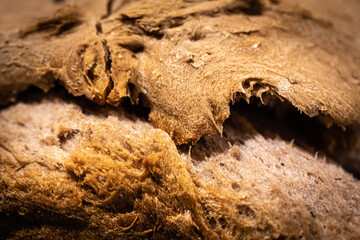 very close up homemade bread crust