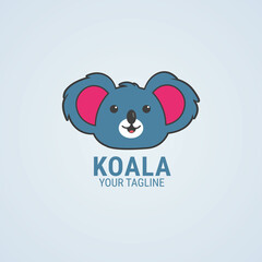 Cute logo of koala. Koala Logo cute and simple design