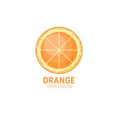 Fresh orange logo vector illustration. fruit drink logo icon template design.