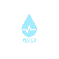Water drop Logo design vector template. Mineral water drink logo. Water drop icon.