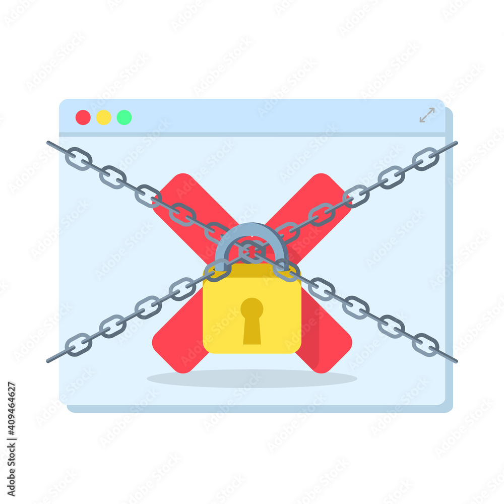 Aufkleber 404 error page, access denied concept illustration flat design vector eps10. modern graphic element 