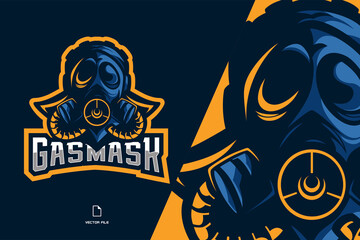 mask mascot esport logo illustration for gaming team