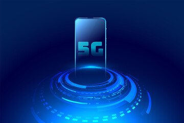 5g digital futuristic mobile technology concept design background