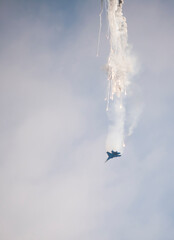   Aerobatic team "Russian Knights" on the Su-27