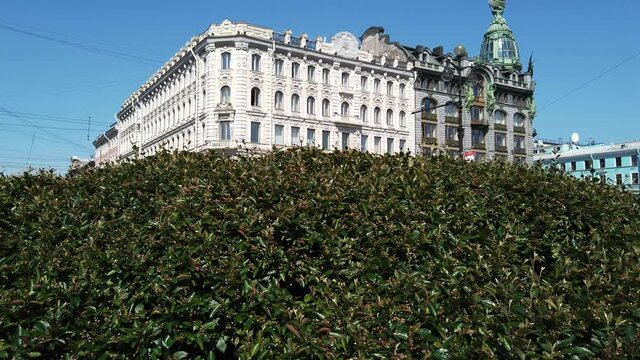 The famous old building of the company Zinger, located on Nevsky Prospect.