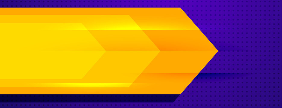 stylish purple and yellow abstract banner design