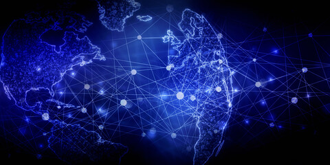 2d illustration world map abstract background
