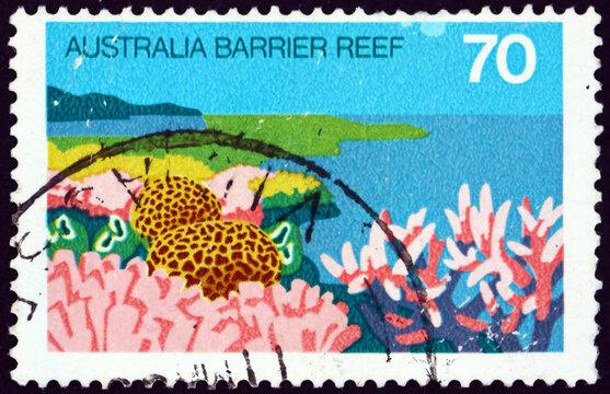 Postage stamp Australia 1976 Great Barrier Reef, Queensland