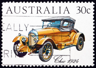 Postage stamp Australia 1984 Chic 1906, vintage car