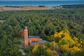 Aerial view of lighthouse 