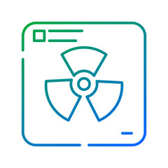 Radioactive icon vector