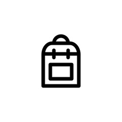 School bag icon with outline style