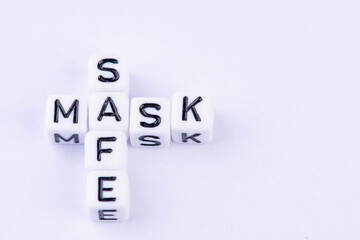 Letters with the word Mask Safe
